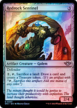 Redrock Sentinel 0247 Foil Outlaws of Thunder Junction MTG Uncommon - Image 1