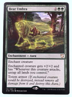 Bear Umbra, Commander 2018, NM Near Mint, Magic the Gathering MTG - Image 1