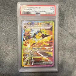 Pokemon 2025 PRISMATIC EVOLUTIONS #153 JOLTEON EX SPECIAL ILLUSTRATION RARE PSA9 - Image 1
