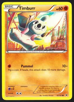 Timburr 62/101 Pokemon Noble Victories LP - Image 1