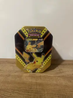 Pokemon TCG V-Powers Pikachu Tin Factory Sealed 2020 TCG Pikachu V Tin - Image 1