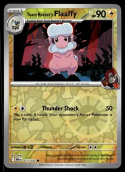 TEAM ROCKET'S FLAAFFY - 073/182 Common Destined Rivals Pokemon Reverse Holo NM - Image 1