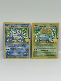 Blastoise & venasaur 25th Celebrations Pokemon TCG Near Mint. - Image 1