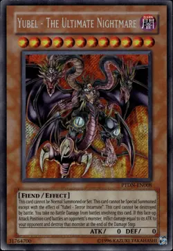 Yubel - The Ultimate Nightmare Creases Unl Ed Secret Rare PTDN-EN008 Yu-Gi-Oh! - Image 1