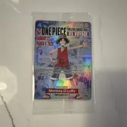 ONE PIECE Card Game USVoyage Promo Luffy P-055 Gonzaga College Basketball SEALED - Image 1