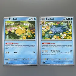 Ascended Heroes Psyduck #039/217 and Golduck #040/217 Two Card Lot Pokemon TCG - Image 1