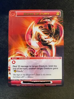 Song of Fury - Rare Holo - Chaotic Card - Dawn of Perim N/M - Image 1