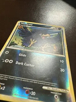 Murkrow 59/90 Reverse Holo Pokemon TCG HGSS Undaunted MP - Image 3