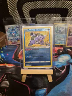 Pokemon TCG Radiant Blastoise Pokemon Go 018/078 NM - Image 1
