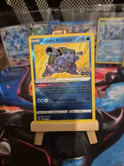 Pokemon TCG Radiant Blastoise Pokemon Go 018/078 NM - Image 2