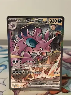 Pokemon TCG Team Rocket's Nidoking ex 233/182 SV10: Destined Rivals SIR NM - Image 1