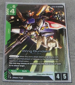 Gundam Card Game - ST02-001 LR - Wing Gundam - English - Image 1