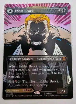 Eddie Brock (233) (Borderless) Marvel's Spider-Man Foil, Magic The Gathering MTG - Image 1