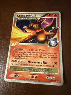 Pokemon Charizard G Lv.X Platinum Supreme Victors 143/147 Ultra Holo SWIRL LP-NM - Image 1