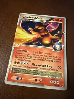 Pokemon Charizard G Lv.X Platinum Supreme Victors 143/147 Ultra Holo SWIRL LP-NM - Image 3