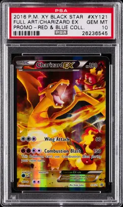 2016 POKEMON XY BLACK STAR PROMO RED & BLUE COLL FULL ART/CHARIZARD EX PSA 10 - Image 1