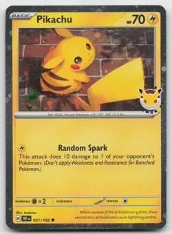 Pikachu (Pokemon Day 2026) Common Holofoil Promo 051/162 NM - Image 1