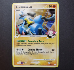 Pokemon TCG Platinum Rising Rivals ~ Holo Swirl Lucario GL 8/111 ~ LP+ - Image 1