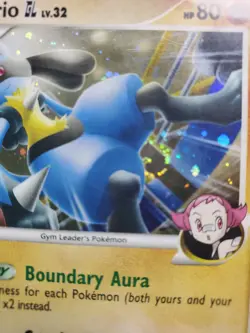 Pokemon TCG Platinum Rising Rivals ~ Holo Swirl Lucario GL 8/111 ~ LP+ - Image 2