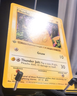 1999 Pokemon Base Set 1st Edition Red Cheeks Pikachu #58 - Shadowless - NM - Image 3