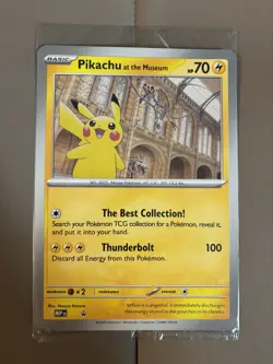 Pokemon "Pikachu At The Museum" Jumbo Promo Card - Image 1