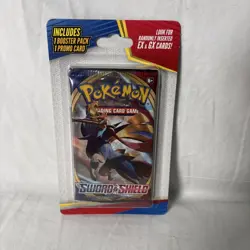 Pokemon Sword & Shield Booster Pack with PROMO CARD MJ Holdings Blister NEW - Image 1