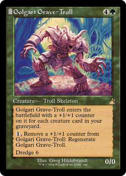 MTG - Golgari Grave-Troll (Retro Frame) [Ravnica Remastered] Foil - Image 1