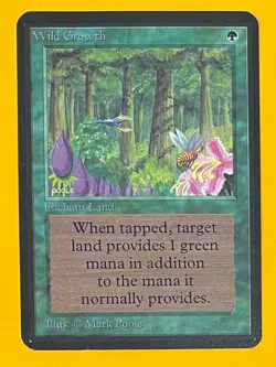 MTG WILD GROWTH Alpha (OldManMTG 013-077) - Image 1