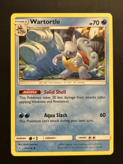 Wartortle 34/214 Sm-Unbroken Bonds Regular Pokemon TCG NM - Image 1