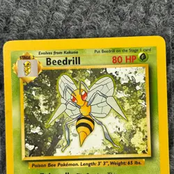 Vintage Pokemon Base Set Beedrill 17/102 Rare Non-Holo VG LP - Image 3