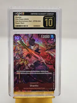 2025 ONE PIECE ENGLISH VERSION 2ND ANNIVERSARY SET #004 SHANKS CGC 10 PRISTINE - Image 1