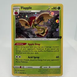 2020 Pokemon Sword & Shield - Rebel Clash Holo (Gamestop Promo) Flapple #022 NM+ - Image 1