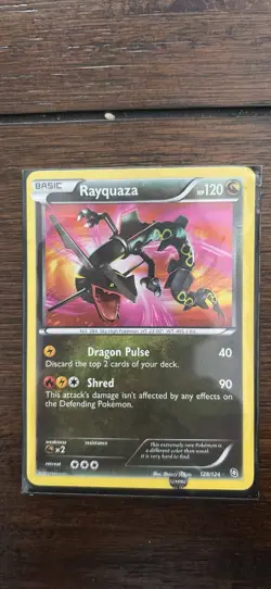 Rayquaza Pokemon TCG Dragons Exalted 128/124 Holo Secret Rare 120 HP - Image 1