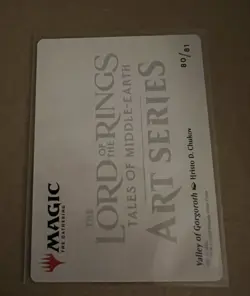 MTG Valley of Gorgoroth (Wasteland) Art Card Gold Stamped LOTR Magic - Image 2