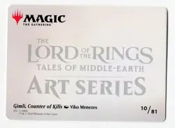 Gimli Counter of Kills Gold-Stamped Signature Art Series Crimpled Card MTG LotR - Image 2