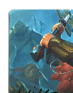 Gimli Counter of Kills Gold-Stamped Signature Art Series Crimpled Card MTG LotR - Image 3