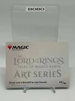 MTG Lord Of The Rings Gold Stamped Art Series Elrond, Lord of Rivendell 40/81 - Image 2