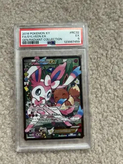 2016 POKEMON XY GENERATIONS RADIANT COLL #RC32 FULL ART/SYLVEON EX PSA 5 - Image 1