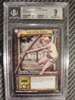 One Piece CCG Meijin Reward 2005 One Piece Nami The Navigator Promo PR011 Bgs 9 - Image 1