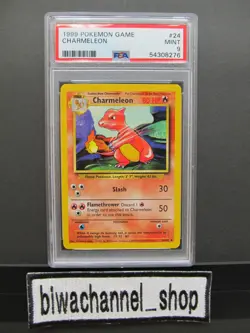 PSA 9| 1999 Pokemon Card Game Charmeleon 24/102 Base Set Vintage English - Image 1