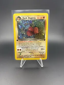 Dark Dugtrio Team Rocket 6/82 Holo Rare 1st Edition Pokemon TCG Card English - Image 1