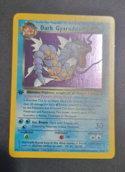 Pokemon Dark Gyarados 8/82 Team Rocket Holo LP 1st Ed. - Image 4