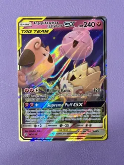 TCG Pokemon ENG Togepi & Cleffa & Igglybuff GX 143/236 Sm-Cosmic Eclipse Holo - Image 1