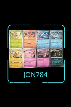 Pokemon Prismatic Evolutions Costco Mini Tin Cosmos Holo Promo Cards - Set of 8 - Image 1