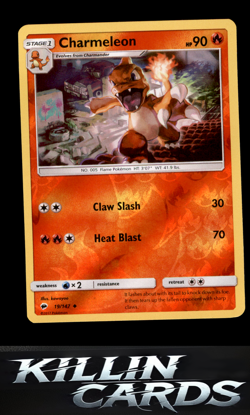 Reverse Holofoil Charmeleon 19/147 Pokemon Uncommon SM - Burning Shadows Card NM - Image 1