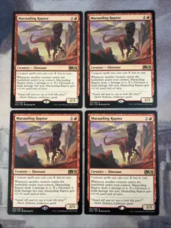 4x Marauding Raptor- Core Set 2020- NM- Mtg Magic The Gathering- Playset - Image 1