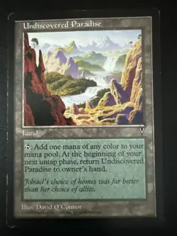 Undiscovered Paradise Visions Magic the Gathering Mtg Rare Land - Image 1