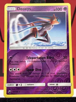 Deoxys 69/168 Celestial Storm Reverse Holo Rare Pokemon TCG 2018 LP - Image 3