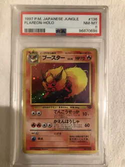 Graded Pokemon - 1997 Japanese Jungle Flareon Holo PSA 8 Near-Mint No. 136 - Image 2