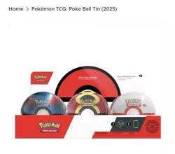 Pokemon TCG 2025 Poke Ball Tin Case Q4 Sealed Case Of 6 Tins - Image 3